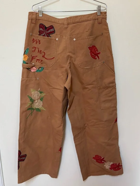 NWOT Free People We The Free Bright Time Craft Pants Size 14 - Picture 11 of 16